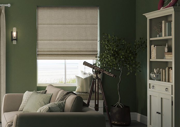 Roslin (Blackout), Hazelnut - Motorised Roman Blind - Image 3